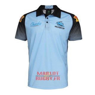 Maillot Polo Cronulla Sutherland Sharks Rugby 2021 Azur Maillot Polo Cronulla Sutherland Sharks Rugby 2021 Azur