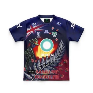 Maillot Enfant Nouvelle-zelande Warriors Rugby 2024 ANZAC Maillot Enfant Nouvelle-zelande Warriors Rugby 2024 ANZAC