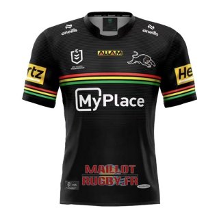 Maillot Penrith Panthers Rugby 2024 Domicile Noir Maillot Penrith Panthers Rugby 2024 Domicile Noir