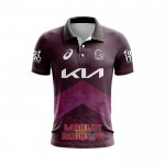 Maillot Polo Brisbane Broncos Rugby 2024 Entrainement Fuchsia