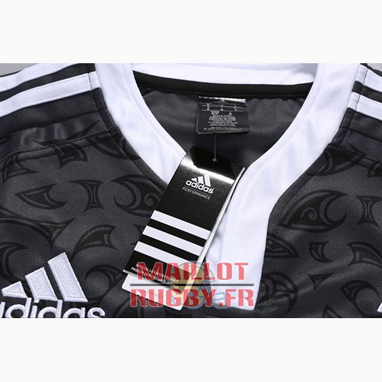 Maillot Nouvelle-zelande All Blacks 7s Rugby 2018 Domicile Font02 pas cher
